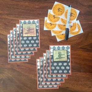40 PIECE SHIPPING BUNDLE CARDS 10X13 POLYMAILERS STICKERS HALLOWEEN BLACK CAT